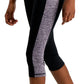 Leggings curtas femininas ID Ideology Colorblocked Roxo Tamanho Pequeno Médio