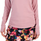 ID Ideology Top túnica feminino com bainha curva, roxo, tamanho grande