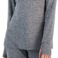 ID Ideology Blusa de malha macia com gola alta feminina cinza tamanho X-G