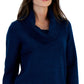 Karen Scott Suéter Túnica Feminino Gola Redonda Azul Tamanho P