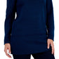 Karen Scott Suéter Túnica Feminino Gola Redonda Azul Tamanho P