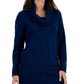 Karen Scott Suéter Túnica Feminino Gola Redonda Azul Tamanho P