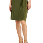 Vestido envelope feminino Alfani com decote em V, verde, tamanho médio