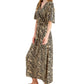 Vestido longo zebra feminino INC International Concepts, marrom, tamanho extrapequeno