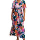 Vestido longo feminino com sobrepeliz estampado INC International Concepts, rosa, tamanho pequeno S
