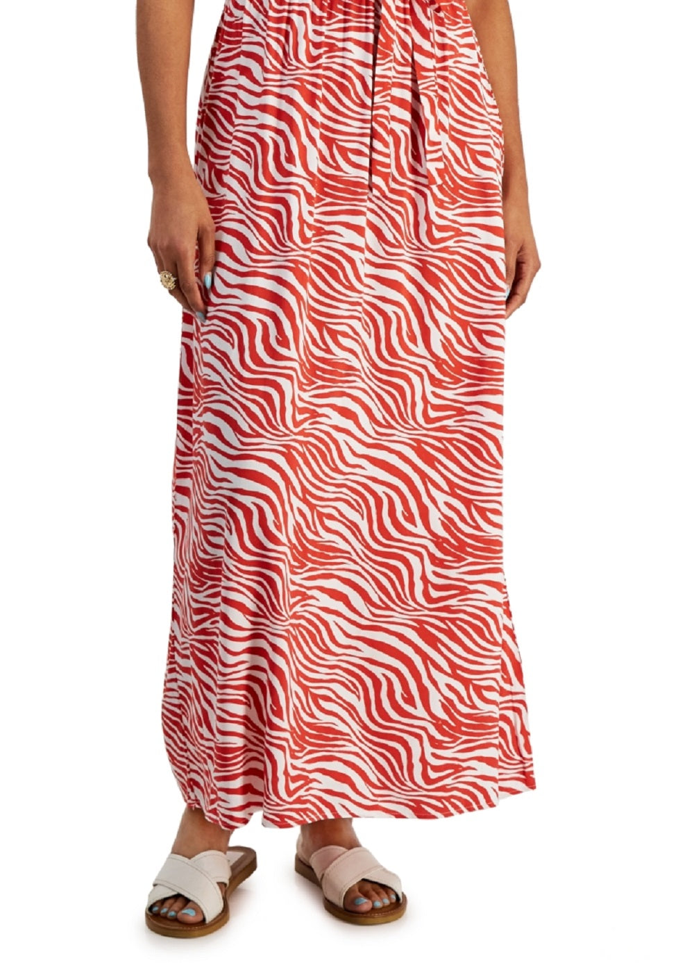 Vestido longo feminino estampado com sobrepeliz INC International Concepts, tamanho laranja, pequeno e pequeno