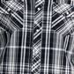 Camisa masculina Sun + Stone Remington Woven Regular Fit com botões, preta, tamanho pequeno