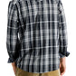 Camisa xadrez masculina Sun + Stone Remington Regular Fit Western Preta