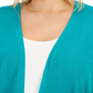 Cardigan feminino Alfani com frente aberta, azul, tamanho 3X