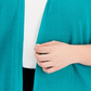 Cardigan feminino Alfani com frente aberta, azul, tamanho 3X