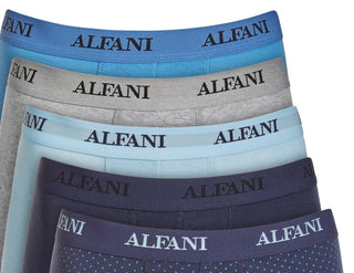 Calções de banho Alfani Men's Moisture Absorvente Azul Tamanho Grande - Pacote com 5