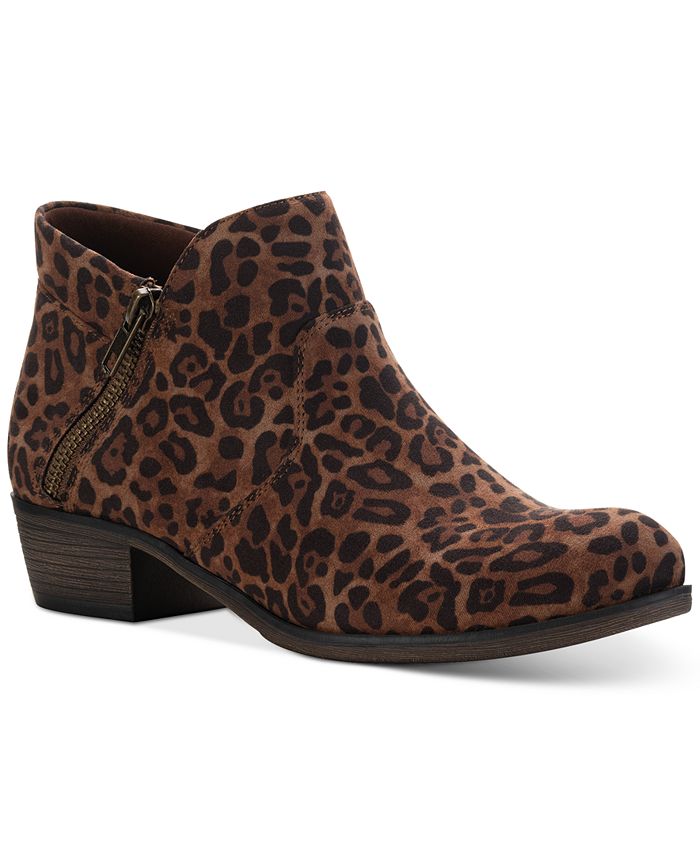 Botas femininas Sun + Stone Abby Double Zip, marrom, tamanho 8 M