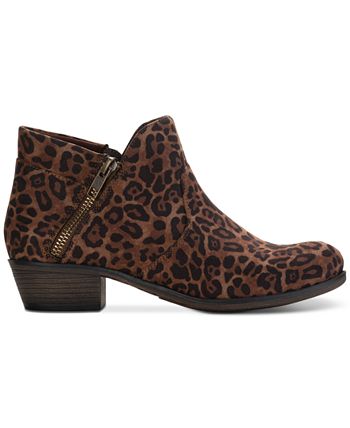 Botas femininas Sun + Stone Abby Double Zip, marrom, tamanho 8 M