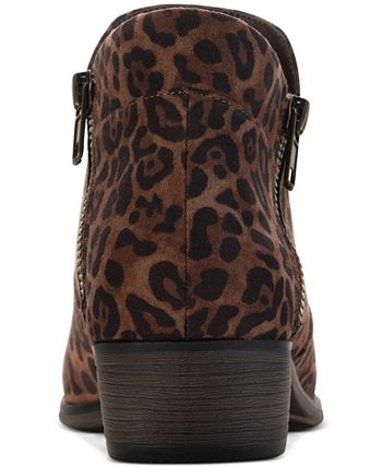 Botas femininas Sun + Stone Abby Double Zip, marrom, tamanho 8 M