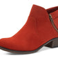 Botas femininas Sun + Stone Abby Double Zip vermelhas tamanho 7,5 M