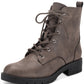 Botas de combate femininas Frankiee com cadarço Sun + Stone, marrom, tamanho 6 M