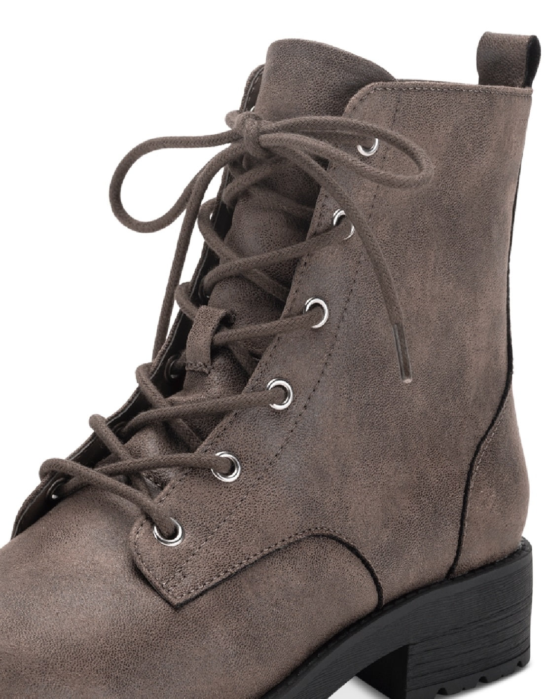 Botas de combate femininas Frankiee com cadarço Sun + Stone, marrom, tamanho 6 M