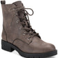 Botas de combate femininas Frankiee com cadarço Sun + Stone, marrom, tamanho 8,5 M