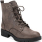 Botas de combate femininas Frankiee com cadarço Sun + Stone, marrom, tamanho 8,5 M