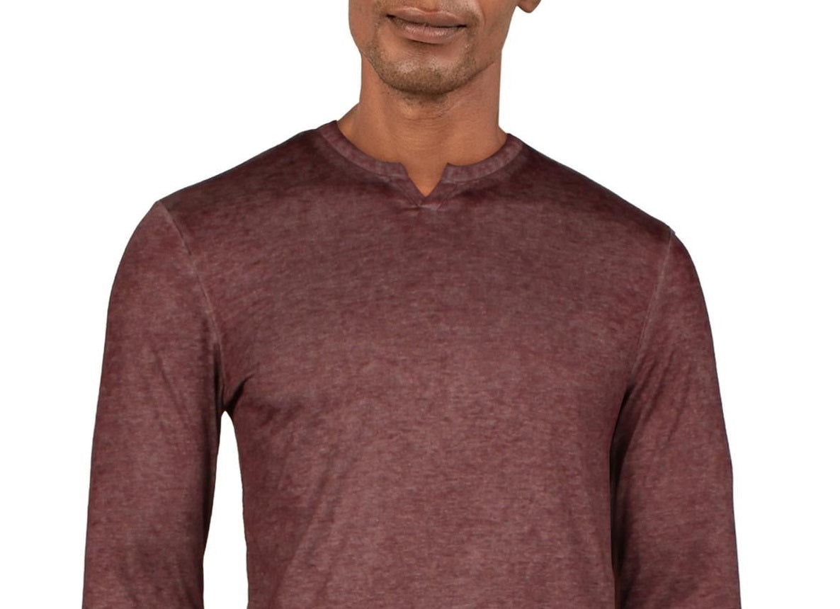 Camiseta masculina com gola alta e manga curta INC International Concepts, vermelha, tamanho X-S