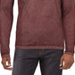 Camiseta masculina com gola alta e manga curta INC International Concepts, vermelha, tamanho X-S