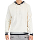 Moletom com capuz masculino INC International Concepts Regular Fit com nervuras e veludo, branco, tamanho pequeno