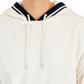 Moletom com capuz masculino INC International Concepts Regular Fit com nervuras e veludo, branco, tamanho pequeno