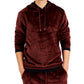 Moletom com capuz masculino INC International Concepts Regular Fit com nervuras e veludo, vermelho, tamanho médio