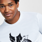 INC International Concepts Camiseta masculina Devon Classic Fit com estampa de caveira floral e manga comprida, branca, tamanho grande