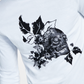 INC International Concepts Camiseta masculina Devon Classic Fit com estampa de caveira floral e manga comprida, branca, tamanho grande