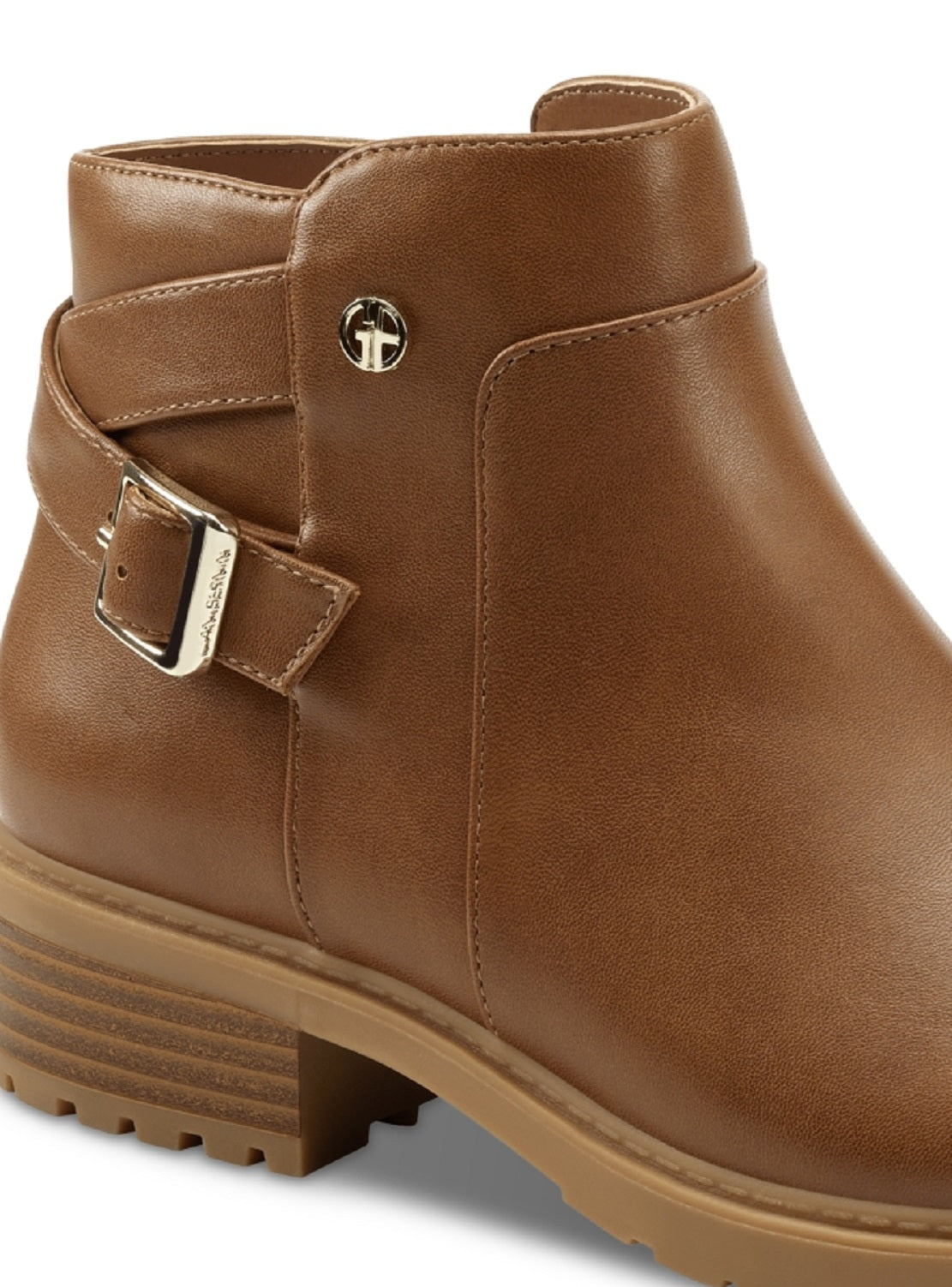 Botas femininas Giani Bernini Brennin com fivela marrom tamanho 6 M