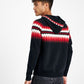 Moletom com capuz masculino de cashmere com listras geométricas, preto, tamanho grande, da INC International Concepts