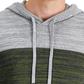 Suéter com capuz Sun + Stone masculino com blocos de cores cinza, tamanho X-G