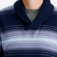 Suéter xale listrado horizontal Deacon masculino Sun + Stone, azul, tamanho médio