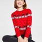 Charter Club Big Girl's Walking Scottie Holiday Sweater Vermelho Tamanho Pequeno