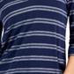 Blusa feminina Charter Club com gola dividida e gola alta, azul, tamanho grande
