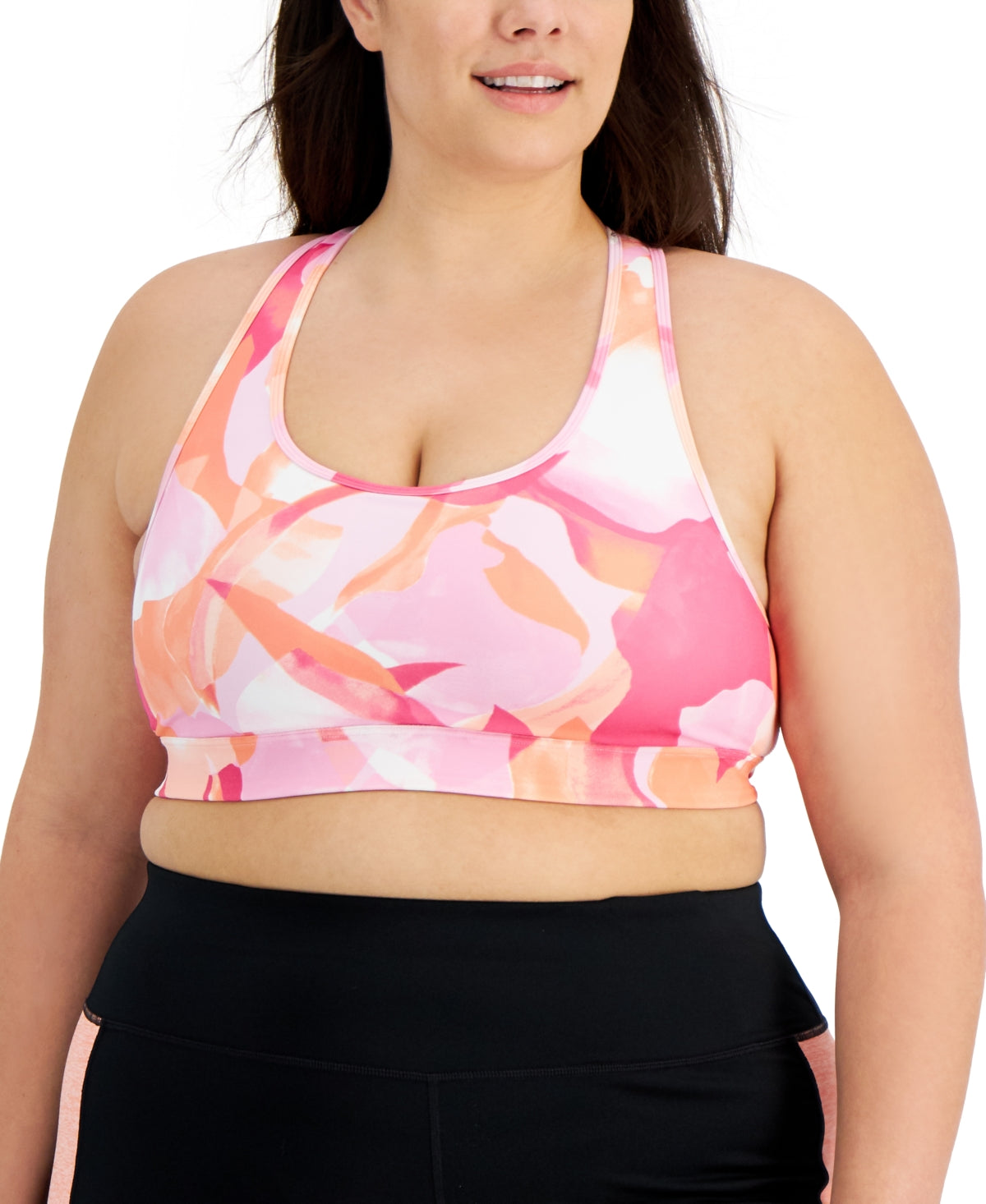 Sutiã esportivo feminino ID Ideology de impacto médio rosa tamanho 1X
