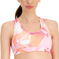 Sutiã esportivo feminino ID Ideology Floating Petals de impacto médio, rosa, tamanho XX-G