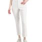Jeans feminino estilo &amp; co, cintura alta, perna justa, tornozelo, branco, tamanho 8