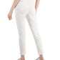 Jeans feminino estilo &amp; co, cintura alta, perna justa, tornozelo, branco, tamanho 8