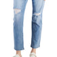 Jeans feminino estilo &amp; co, cintura alta, perna justa, azul, tamanho 14