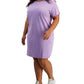 ID Ideology Camiseta Feminina Plus Size Roxo Tamanho 2X