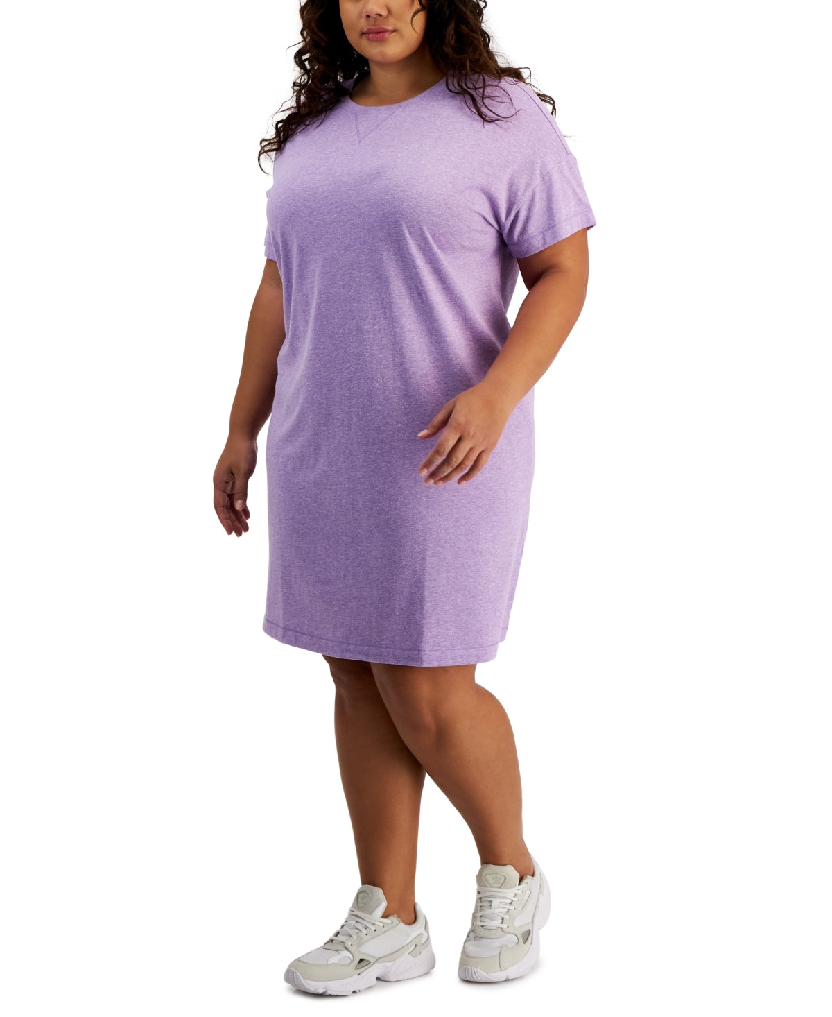 ID Ideology Camiseta Feminina Plus Size Roxo Tamanho 2X