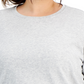 ID Ideology Blusa feminina retrô reciclada de manga comprida cinza tamanho 2X