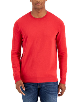 Suéter masculino Alfani com gola redonda e cor lisa, tamanho XX-G, vermelho