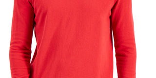 Suéter masculino Alfani com gola redonda e cor lisa, tamanho XX-G, vermelho