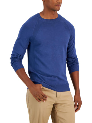 Alfani Masculino com Acabamento Ribbed Pullover e Gola Redonda Azul Tamanho X-G