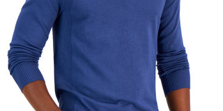 Alfani Masculino com Acabamento Ribbed Pullover e Gola Redonda Azul Tamanho X-G