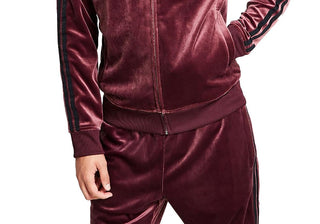 INC International Concepts Jaqueta de moletom de veludo masculina vermelha tamanho pequeno