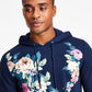 Moletom com capuz floral masculino Andres Regular Fit da INC International Concepts, azul, tamanho pequeno